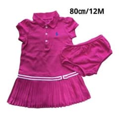 【ラルフローレン】ベビープリーツワンピース　12M/80㎝のサムネイル