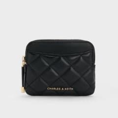 CHARLES & KEITH キルティング カードホルダー ブラックのサムネイル