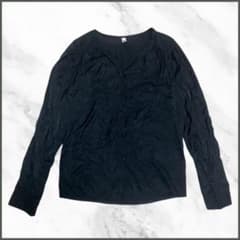 シャツ vintage ブラック 長袖 M カジュアル モードのサムネイル