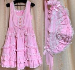 Nostalgic Doll JSK&ボンネットセット ピンク APのサムネイル