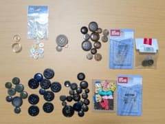 手芸用ボタン・スナップボタン他 まとめ売りセットのサムネイル