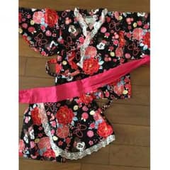 ゅん☆プロフ要確認♫様 専用  浴衣ドレス  甚平 ミニー90のサムネイル