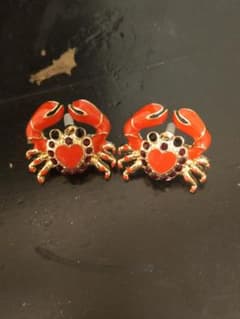 カニモチーフ ピアス 両耳用 レッドのサムネイル