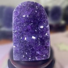 極上ウルグアイ産A A A級アメジストクラスター幸運水晶絶品超濃い濃い