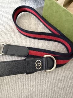 GUCCI ペット用リード ウェブストライプ レザー GUCCI ペット用リード ウェブストライプ レザー - メルカリ