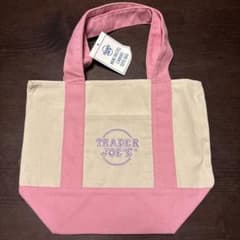 Trader Joe's ミニ キャンバス トートバッグ ピンクのサムネイル