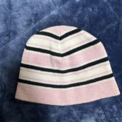 アメリカ製 ピンクストライプビーニー - メルカリ