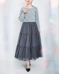 poláura ラメチュールティアードスカート - メルカリ