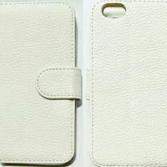 iPhone6手帳タイプ★スタンド機能★カバー★ストラップ付★ホワイトのサムネイル