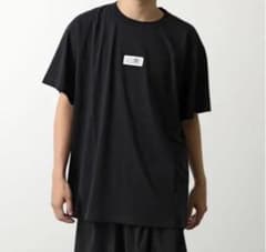 MM6 maison margiela ナンバリング 黒 半袖Tシャツ MM6 マルジェラ ナンバリングロゴ Tシャツ新品未使用 MaisonMargiela L