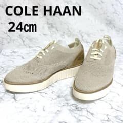 COLEHAAN コールハーンウィングチップ ニット スニーカー ゴールド 厚底 COLEHAAN コールハーンウィングチップ ニット スニーカー ゴールド