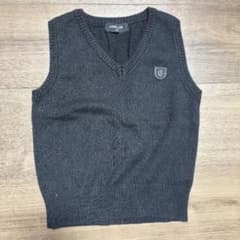 COMME CA ISM キッズ ニットベスト ブラック 100A 100cm - 4