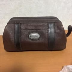 FOSSIL クラッチバッグ セカンドバッグ レザー ブラウンのサムネイル