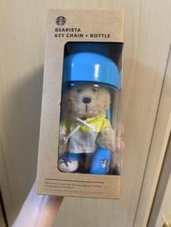 スタバ 韓国 ベアリスタ ぬいぐるみ ボトル 水筒 タンブラー 新品 ブルーのサムネイル