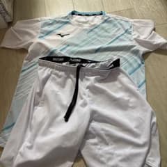 nico.juju様専用　MIZUNO ストライプ Tシャツ XL パンツセットのサムネイル