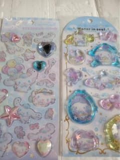 シナモロール シールセット　ウォーターインシール　きらきらインストーンシールのサムネイル