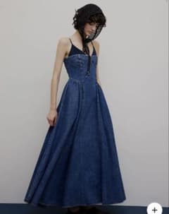 Ameri DENIM BUSTIER DOCKING FLARE DRESSのサムネイル