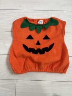 ハロウィン　かぼちゃの顔 コスチューム 70-80のサムネイル
