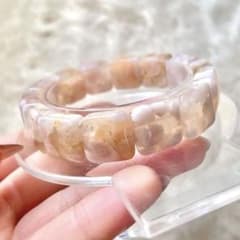 桜瑪瑙バングル チェリーブロッサムアゲート ブレスレット 天然石 パワーストーン 桜瑪瑙バングル チェリーブロッサムアゲート ブレスレット 天然石