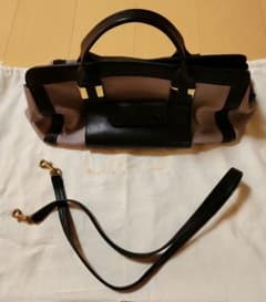 Chloe(クロエ)アリス　ブラック/グレー　2way レザーショルダーバッグのサムネイル