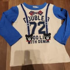 DOUBLE.B クマモチーフ 長袖カットソー 100cmのサムネイル