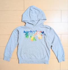 DIESEL ディーゼル キッズ カラフルロゴ パーカー グレー 10 140のサムネイル