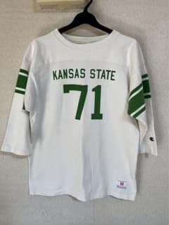 Champion 復刻フットボールTシャツ七分丈のサムネイル