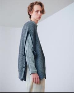 YOKE 21ss メッシュクルーネックリブベストのサムネイル