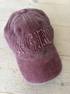 X-girl ARCH LOGO 6PANEL CAP ピンク　赤のサムネイル