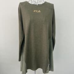 FILA フィラ 長袖 チュニック カーキ SMZ015-372