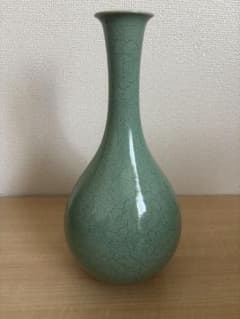 東谷 金正黙 高麗 青磁 花瓶 花入れ 壷 韓国 陶窯 韓国作家 陶器