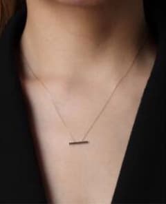 DECOUVERTE 10K bar necklaceオニキス バー ネックレス DECOUVERTE 10K bar necklaceオニキス バー ネックレス - メルカリ