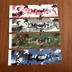 Supreme 迷彩柄 ステッカーセット supreme カモフラージュ 迷彩 ボックスロゴ ステッカー 4枚セット