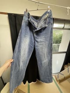 Ao さん専用　デニムパンツ ストレート ワイド ブルーのサムネイル