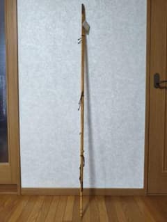 庄内竿　三本継〈螺旋式真鍮パイプ継〉　中通し　和竿　竹竿　苦竹　磯竿　チヌ　黒鯛 庄内竿 三本継〈螺旋式真鍮パイプ継〉 中通し 和竿 竹竿 苦竹 磯竿