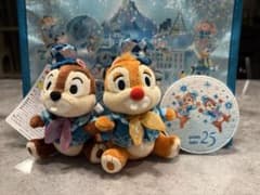 칩과 데일 25주주년 봉제인형 배지 수베니아 코스터 첨부