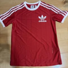 adidas 赤 ストライプ Tシャツ xsサイズのサムネイル