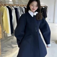 BIBY. DORIAN JACKET DRESS ネイビー - メルカリ