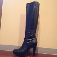 DIANA 超美品 本革 ロングブーツブラック23.5のサムネイル