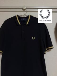美品】FRED PERRY フレッドペリー ポロシャツ ブラック×ゴールド