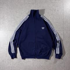 70s- adidasトラックジャケット紺ネイビーフィンランド製ユーロ