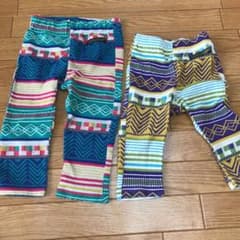 柄レギンス サイズ違い2枚セットのサムネイル