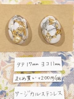天然石のピアス　ハウライトのサムネイル