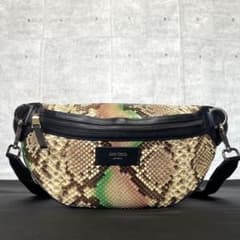 未使用級】JIMMY CHOO YORK ヨーク パイソン クロスボディバッグ 