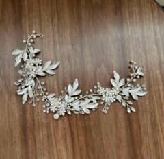 ウェディング ヘッドドレス シルバー 花のサムネイル