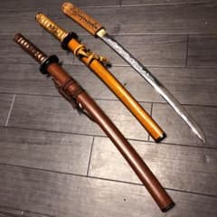 模造刀　大小4本セット　脇差　骨董品　模擬刀まとめ　藤巻 模造刀 3本セット 脇差 短刀 骨董品 模擬刀まとめ - メルカリ