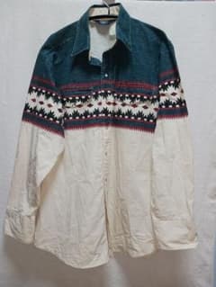 90s古着 BROOKS & DUNN ネイティブ柄 ウエスタンシャツ BVDのサムネイル