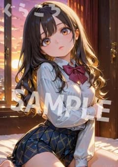 高画質 美少女 アートポスター A4 かわいい AI イラスト 美女 B463