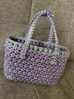 花結びデザインカゴバッグ☆Mサイズのサムネイル