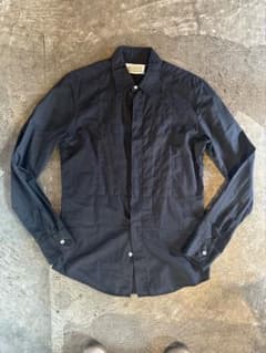 Maison Margiela 10 フロントパネル シャツ ブラック Maison Margiela 10 フロントパネル シャツ ブラック - メルカリ